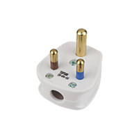 Schneider Electric Ultimate Slimline 5A Unfused Round Pin Plug White