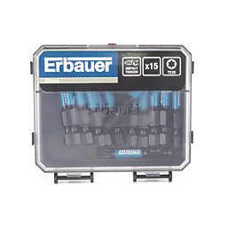 Erbauer  1/4" 50mm Hex Shank TX30 Screwdriver Bits 15 Pack
