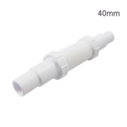 Flomasta Push-Fit Flexible Waste Pipe White 40mm x 330 - 570mm