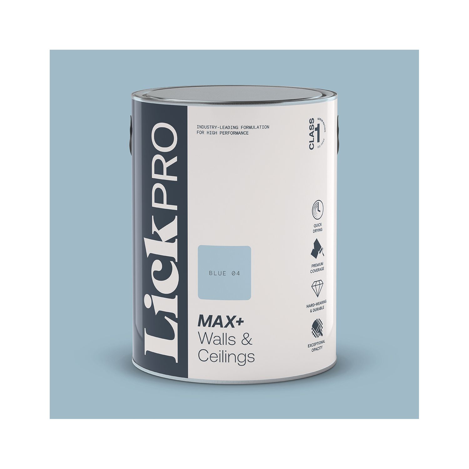 LickPro Max+ 5Ltr Blue 04 Matt Emulsion Paint (821JY)