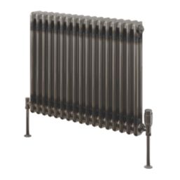 Reina 600mm x 785mm 2530BTU Raw Metal Horizontal 2 Column Radiator