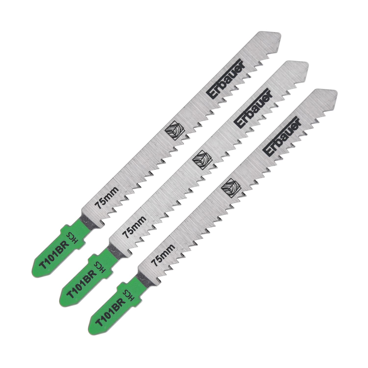 Erbauer Wood Jigsaw Blades 100mm 3 Piece Set (821PH)
