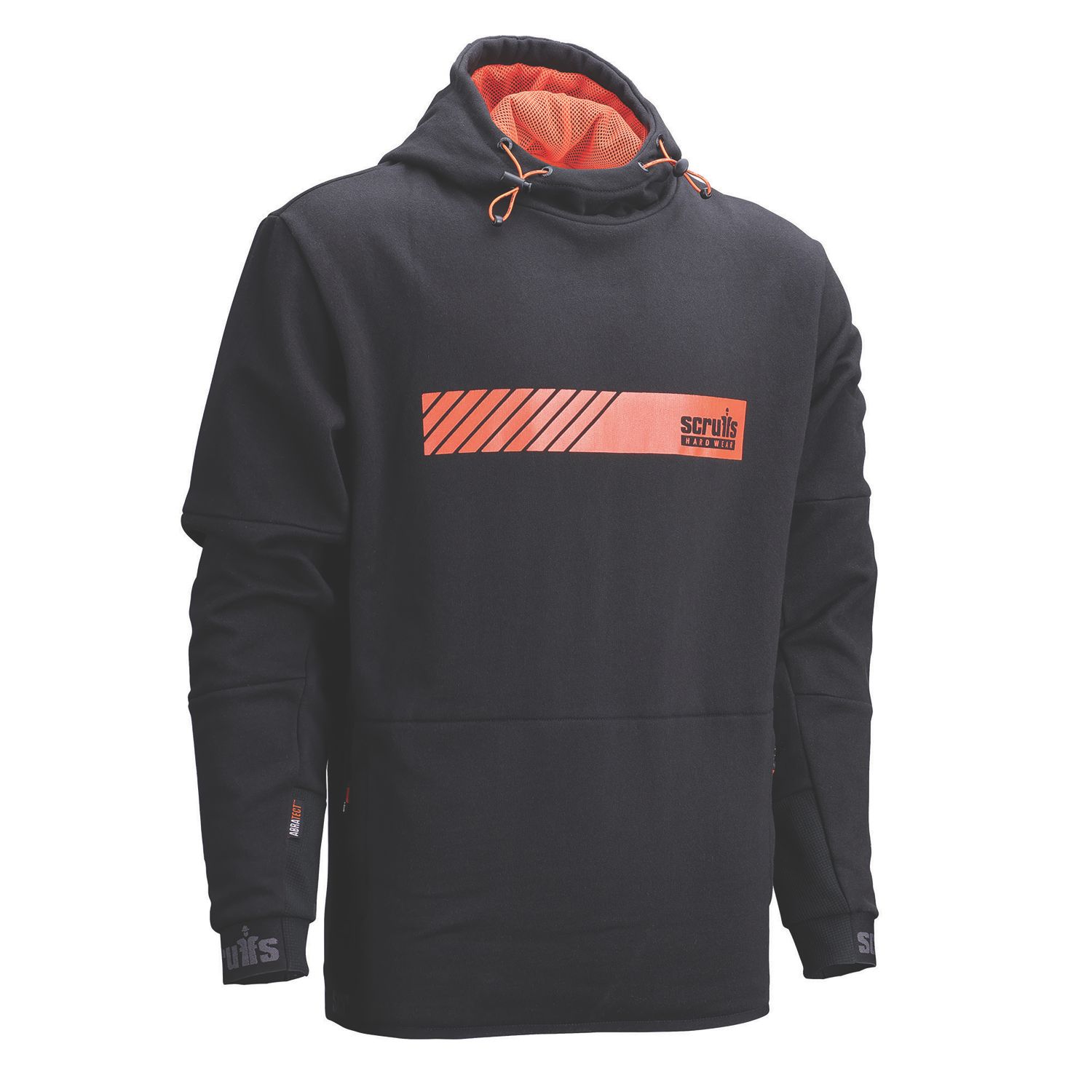 Scruffs Tech Hoodie Breathable with Zipped Pockets Black 2X Large 46" Chest (821RT)