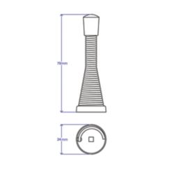 Smith & Locke Cone Spring Door Stops 24 x 79mm Brushed Brass 10 Pack