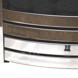 Be Modern Design Chrome Rotary Control Inset Gas Manual Fire 510mm x 173mm x 605mm