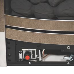 Be Modern Design Chrome Rotary Control Inset Gas Manual Fire 510mm x 173mm x 605mm