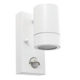 Saxby Palin Outdoor Wall Light With PIR Sensor Gloss White