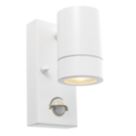 Saxby Palin Outdoor Wall Light With PIR Sensor Gloss White