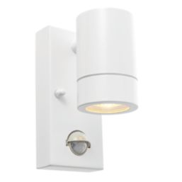 Saxby Palin Outdoor Wall Light With PIR Sensor Gloss White