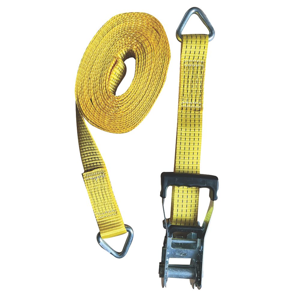 Smith & Locke Ratchet Tie-Down Strap with D-Ring 8m x 50mm - Screwfix