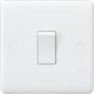 Knightsbridge Curved Edge 10AX 1-Gang 2-Way Light Switch  White