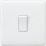 Knightsbridge Curved Edge 10AX 1-Gang 2-Way Light Switch  White