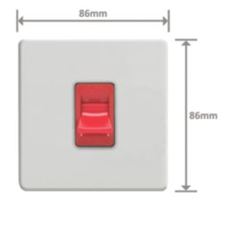 Varilight  45A 1-Gang 2-Pole Cooker Switch Paintable