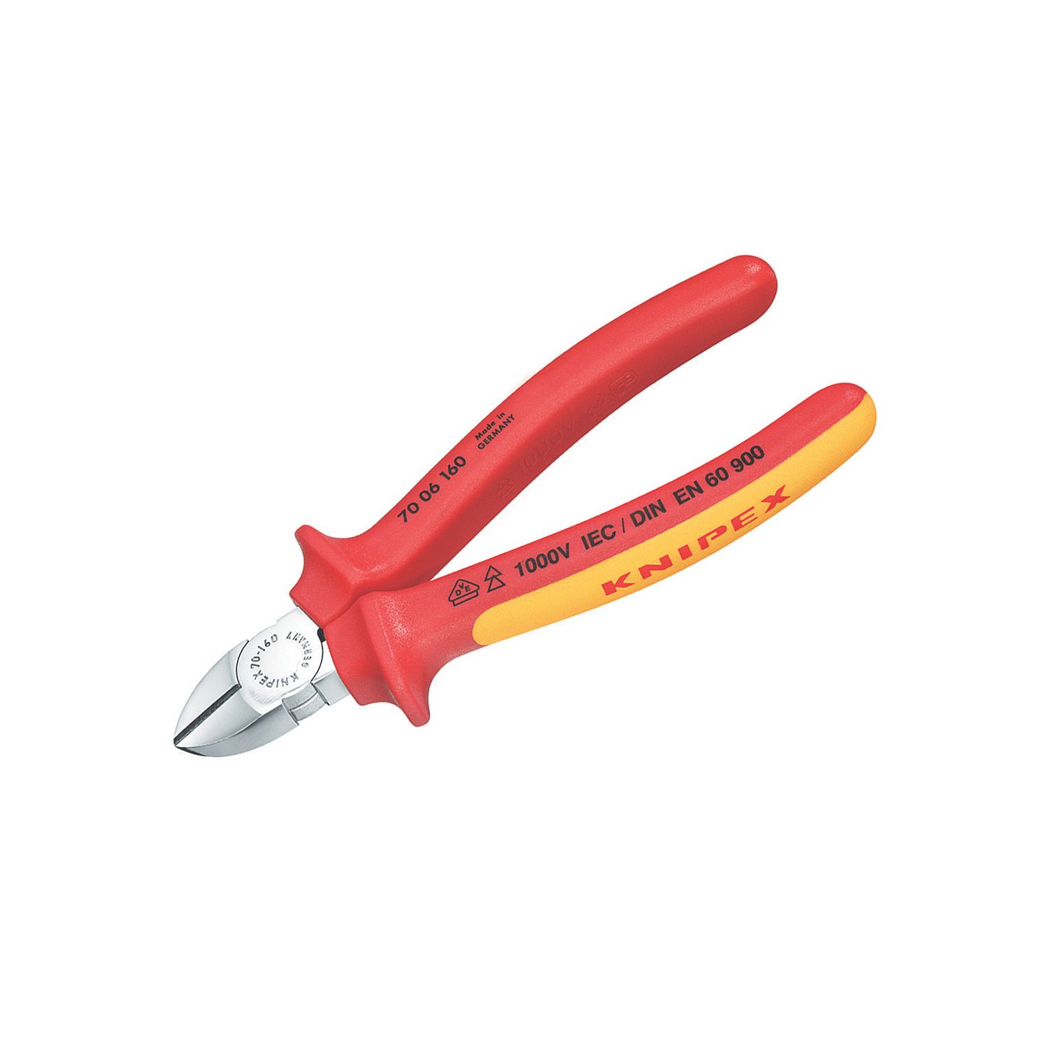 Knipex VDE Diagonal Cutters 7" (180mm) (8222F)