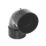 FloPlast  Solvent Weld 92.5° Double Socket Bend Black 110mm