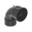 FloPlast  Solvent Weld 92.5° Double Socket Bend Black 110mm