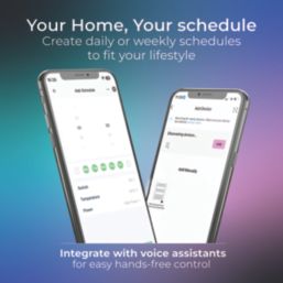 Masterplug 1320mm x 510mm 3412BTU White Flat Electric Towel Radiator