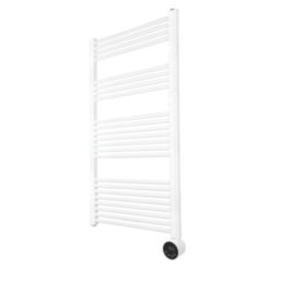 Masterplug 1320mm x 510mm 3412BTU White Flat Electric Towel Radiator