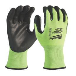 Milwaukee Hi-Vis Cut Level 3/C Gloves Fluorescent Yellow X Large