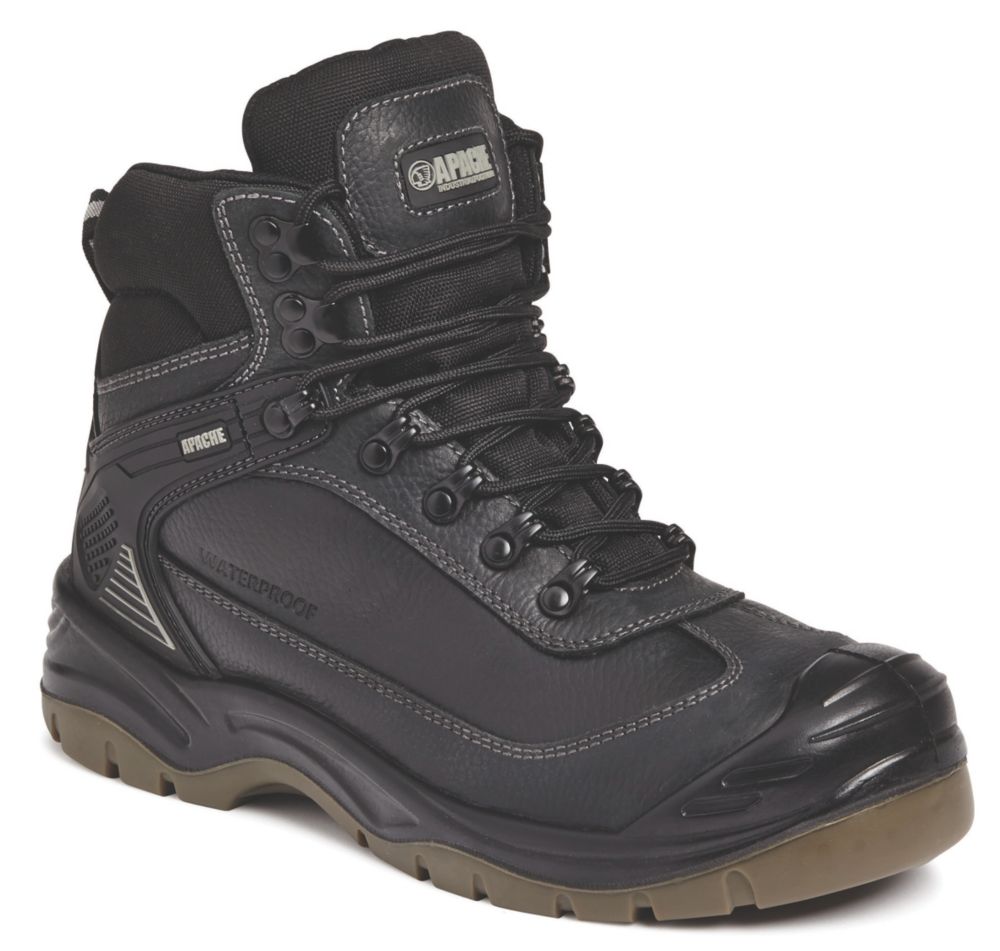 Apache Ranger Safety Boots Black Size 9 - Screwfix