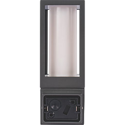 Luceco Azurar Outdoor Decorative External Wall Light With PIR Sensor Slate Grey