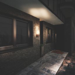 Luceco Azurar Outdoor Decorative External Wall Light With PIR Sensor Slate Grey