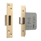 Smith & Locke Fire Rated  5 Lever Brass Deadlock 76mm Case - 57mm Backset