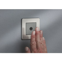 Knightsbridge Touchless 2.1A 1-Way Modular Light Switch Grey with Grey Inserts