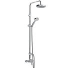 Bristan Prism Rear-Fed Exposed Chrome Thermostatic Mixer Shower with Rigid Riser Kit & Diverter