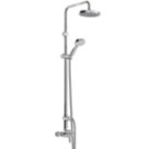 Bristan Prism Rear-Fed Exposed Chrome Thermostatic Mixer Shower with Rigid Riser Kit & Diverter