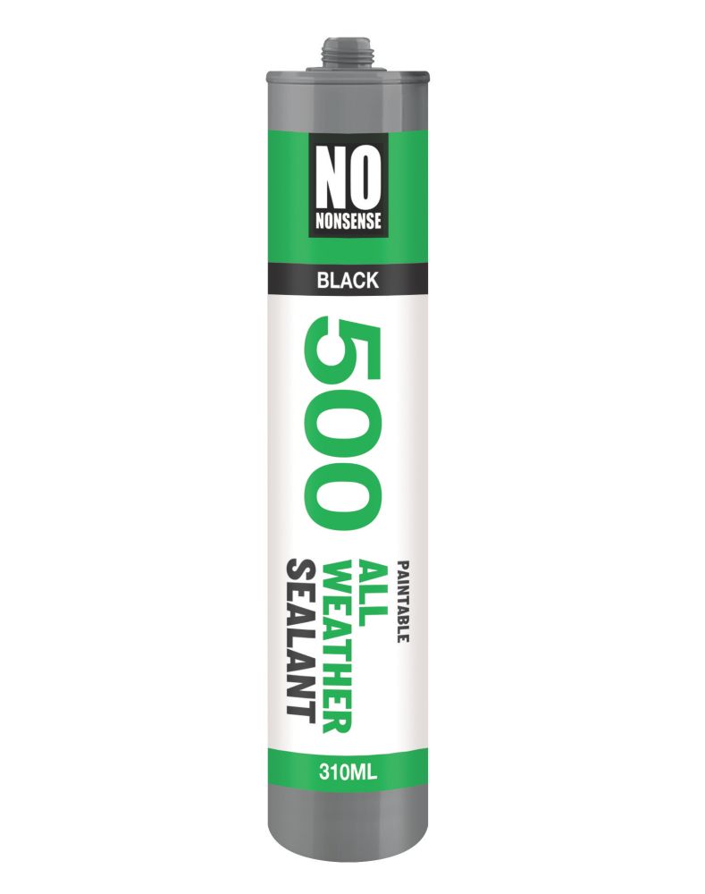No Nonsense 500 All-Weather Sealant Black 310ml - Screwfix