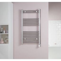 Towelrads 900mm x 500mm 1365BTU Chrome Flat Electric Towel Radiator