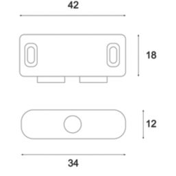Essentials 2-Door Magnetic Cabinet Catch Black 41mm x 16mm 10 Pack