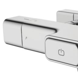 Swirl Thorness  Rear-Fed Exposed Chrome-Plated Thermostatic Mixer Shower with Diverter