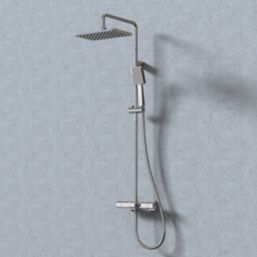 Swirl Thorness  Rear-Fed Exposed Chrome Plated Thermostatic Mixer Shower with Diverter