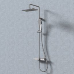 Swirl Thorness  Rear-Fed Exposed Chrome Plated Thermostatic Mixer Shower with Diverter