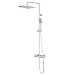 Swirl Thorness  Rear-Fed Exposed Chrome Plated Thermostatic Mixer Shower with Diverter