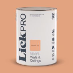 LickPro  5Ltr Orange 05 Vinyl Matt Emulsion  Paint