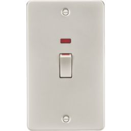 Knightsbridge  45A 2-Gang DP Control Switch Pearl with LED