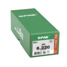 Spax  TX Countersunk Self Drilling Wood Screws 6mm x 220mm 100 Pack
