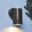 Zink Brac Outdoor Up or Down Wall Light Fitting Bronze