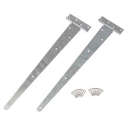 GateMate Matt Silver Straight Medium Tee Hinges 150mm x 24" x 600mm 2 Pack