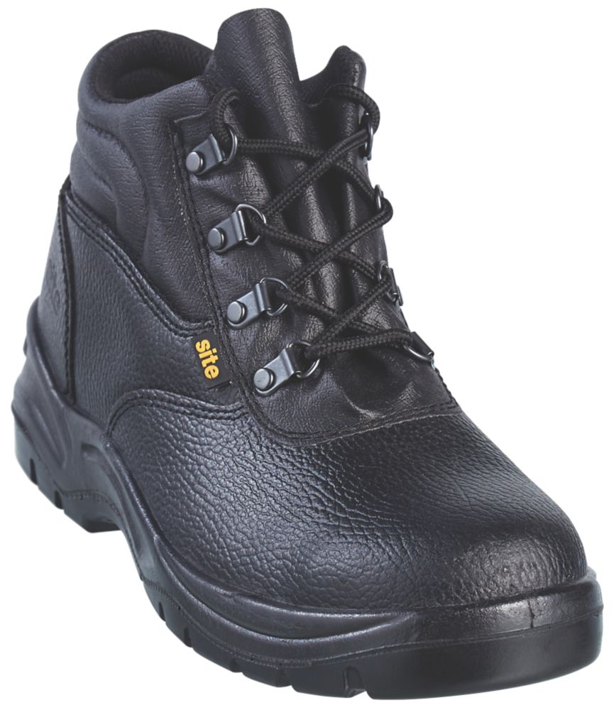 Site Slate Safety Boots Black Size 10 Screwfix