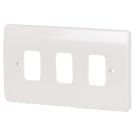 MK Grid Plus 3-Module Grid Faceplate White