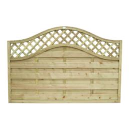 Forest Prague  Lattice Curved Top Fence Panels Natural Timber 6' x 4' Pack of 6