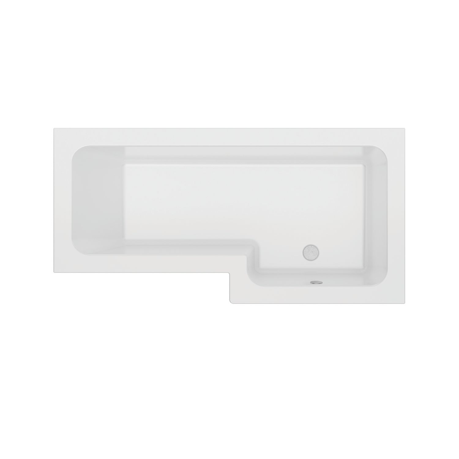 Vermont Shower Bath Right-Hand Acrylic No Tap Holes 1700mm (823AE)
