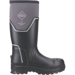 Muck Boots Size 11 Black/Grey Safety Wellies Screwfix