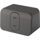 Masterplug 2-Outlet Type C Plug-In Power Hub Black 5A