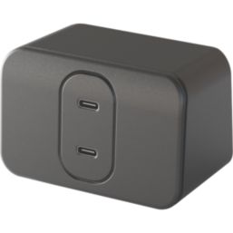 Masterplug 2-Outlet Type C Plug-In Power Hub Black 5A
