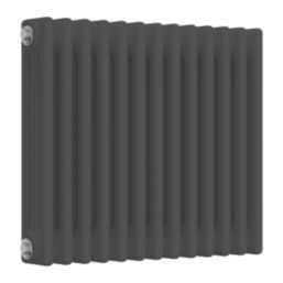Reina 500mm x 605mm 2241BTU Anthracite Horizontal 3 Column Radiator